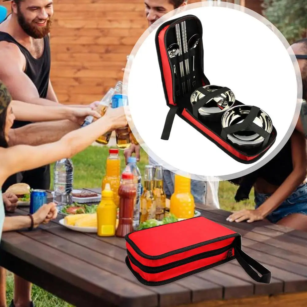 Picnic Utensils Set Camping Kitchen Tableware Set - Image 14