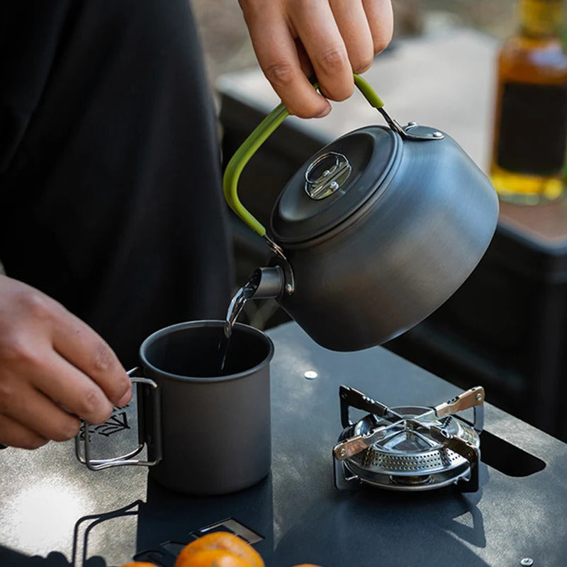 3PCS Camping Cookware Set Pot Pan Kettle Set - Image 3
