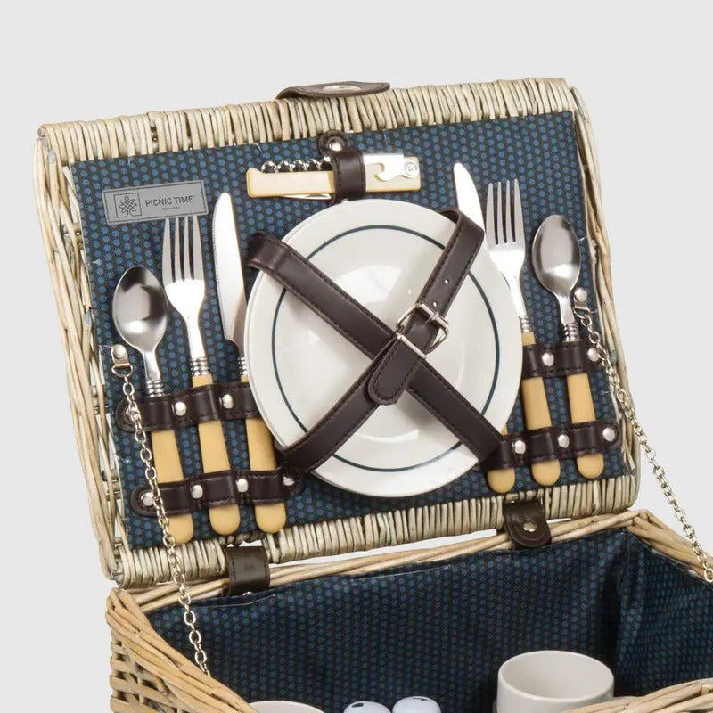 Picnic Basket Classic Deluxe English Handwoven Wicker Basket - Image 5