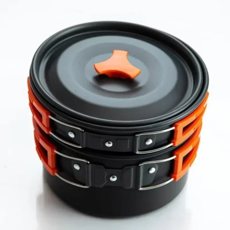 Camping Cookware Set Aluminum Nonstick Portable Outdoor Tablewar - Image 2