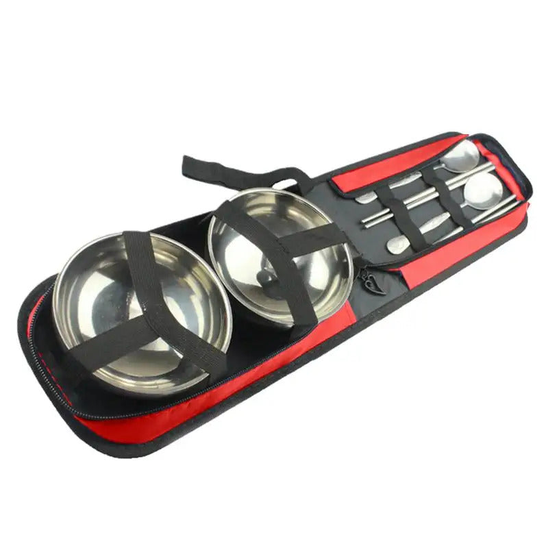 Picnic Utensils Set Camping Kitchen Tableware Set - Image 5