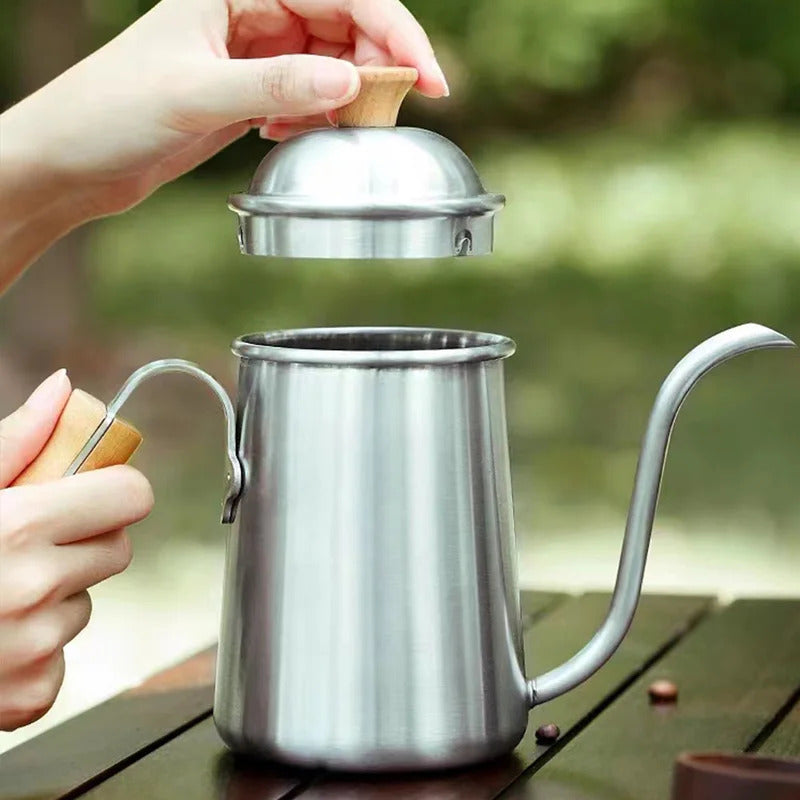 Stainless Steel Outdoor Hand Brewed Coffee Pot Set for Camping Leisure Hand Ground Coffee Tea Making Kit - Image 2