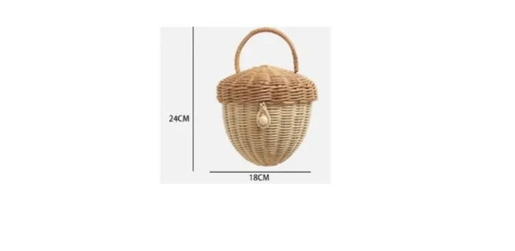 Rattan Woven Mushroom Basket Summer Portable - Image 19