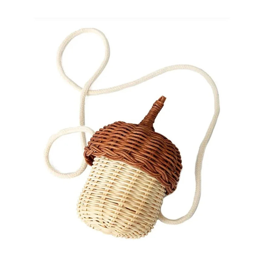 Rattan Woven Mushroom Basket Summer Portable - Image 14