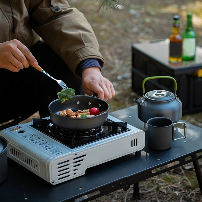 3PCS Camping Cookware Set Pot Pan Kettle Set - Image 5
