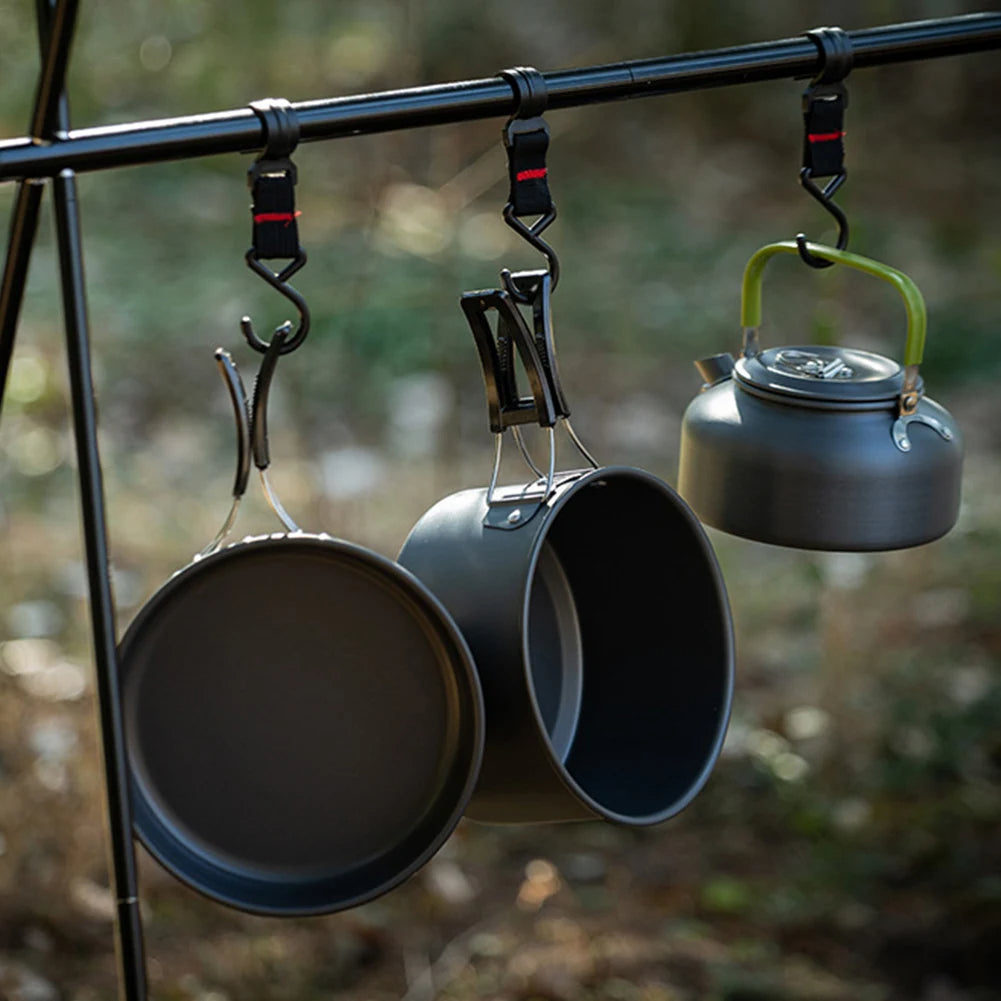 3PCS Camping Cookware Set Pot Pan Kettle Set - Image 7