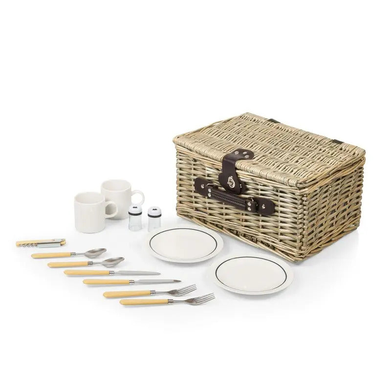 Picnic Basket Classic Deluxe English Handwoven Wicker Basket - Image 2